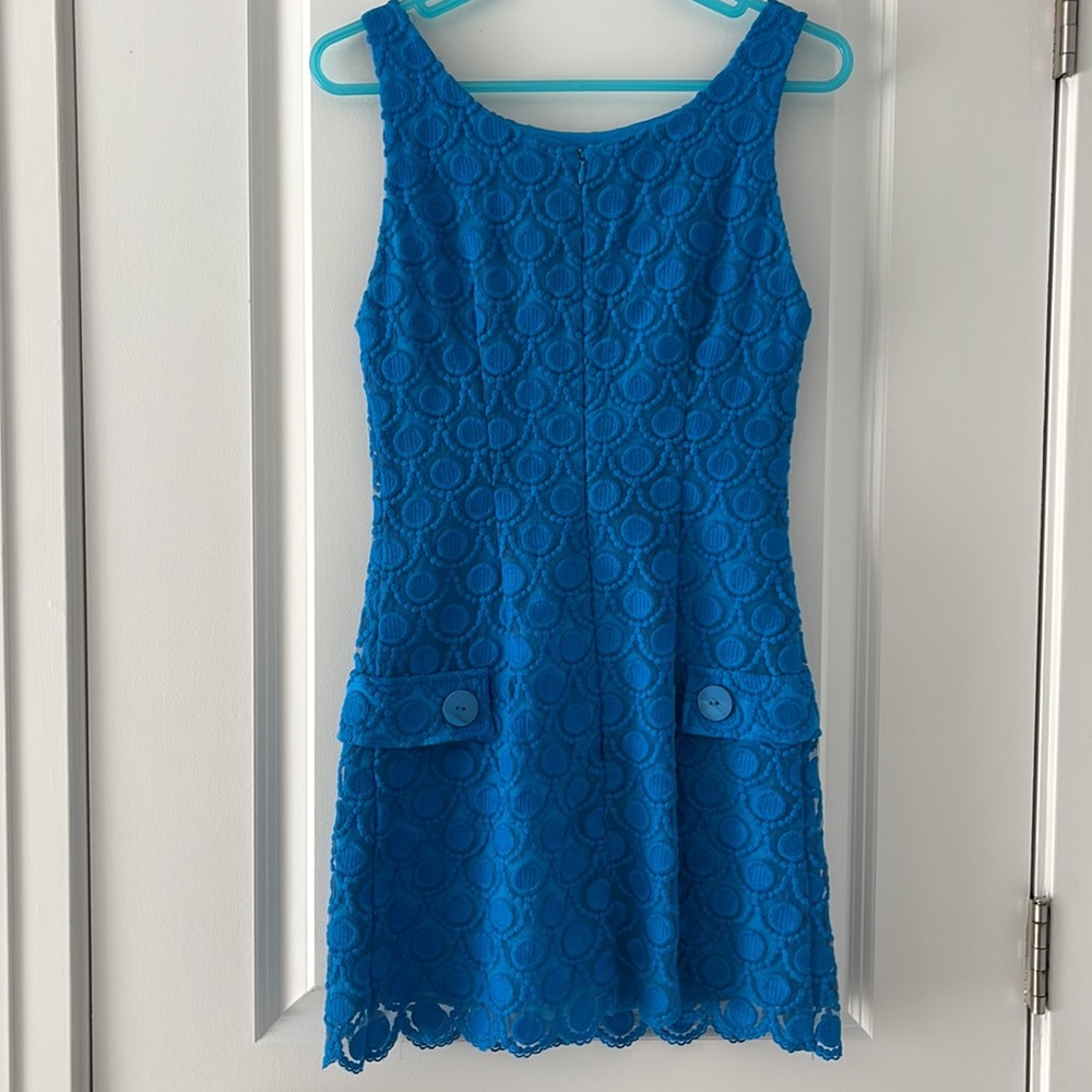 BeBe perfect weekend boatneck eyelet dress, blue size XS - Picture 6 of 9